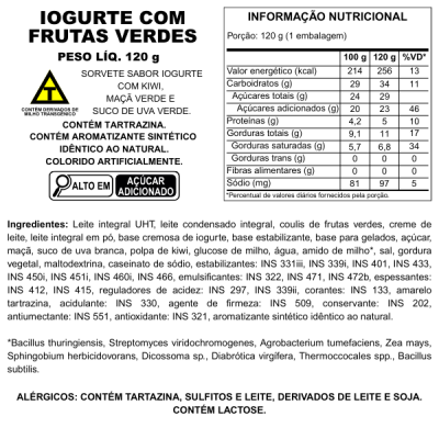 IOGURTE COM FRUTAS VERDES
